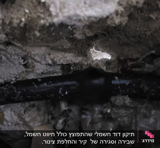 תיקון דוד חשמלי שהתפוצץ כולל חיווט חשמל, שבירה וסגירה של  קיר והחלפת צינור.